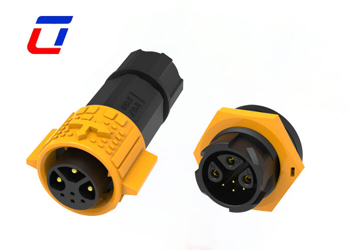 Outdoor Waterproof Connector M19 3+4 Pin  IP67 Waterproof Connector Wire To Board