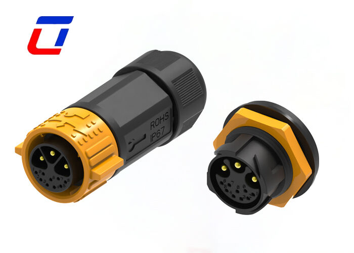 Multi Pin Connector Types Of 3+9 Pin M25 30A 300V  Outdoor Waterproof Connector