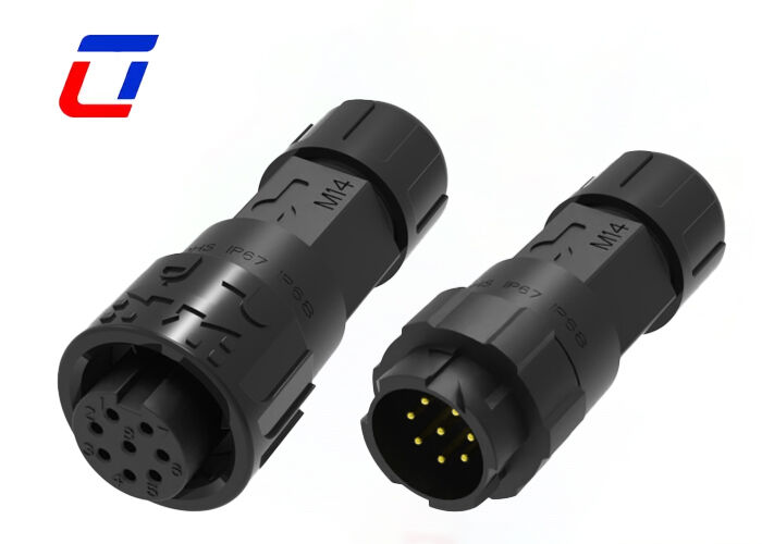 M16 8 Pin Waterproof Connector 5A IP67 Quick Release  Male Female Connector For Signal