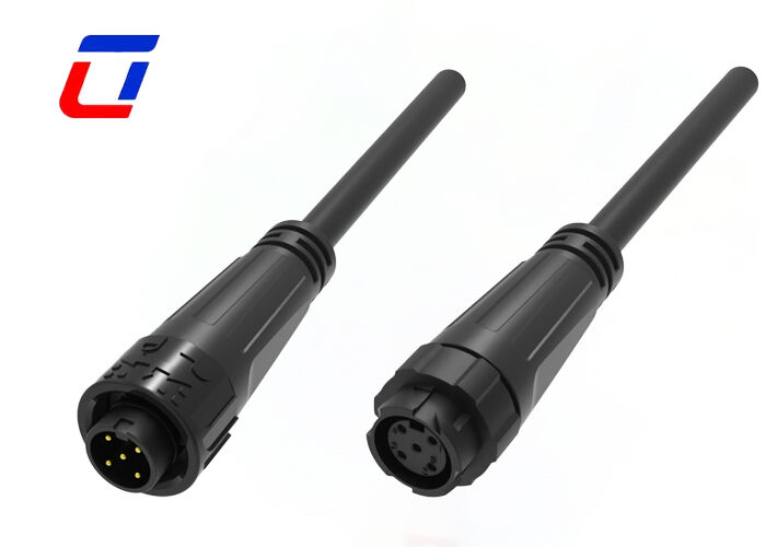 M16 5Pin ip67 wire connector 8A Male female molded cable connector To Electric equipment