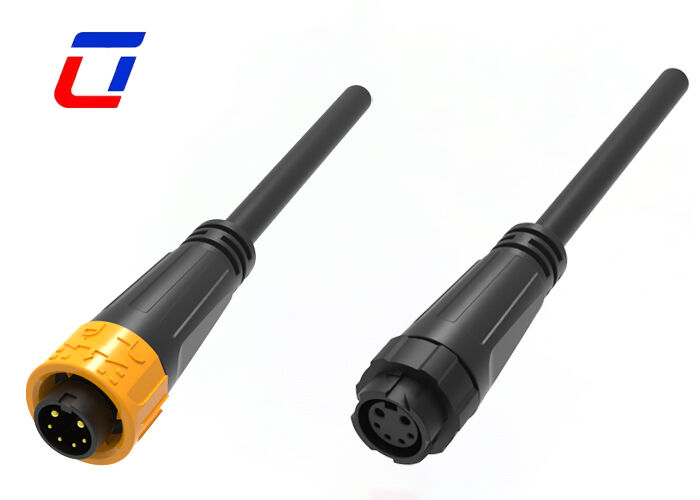 M16 Waterproof Outdoor Cable Connector 15A  2 Power 4 Signal Connector China