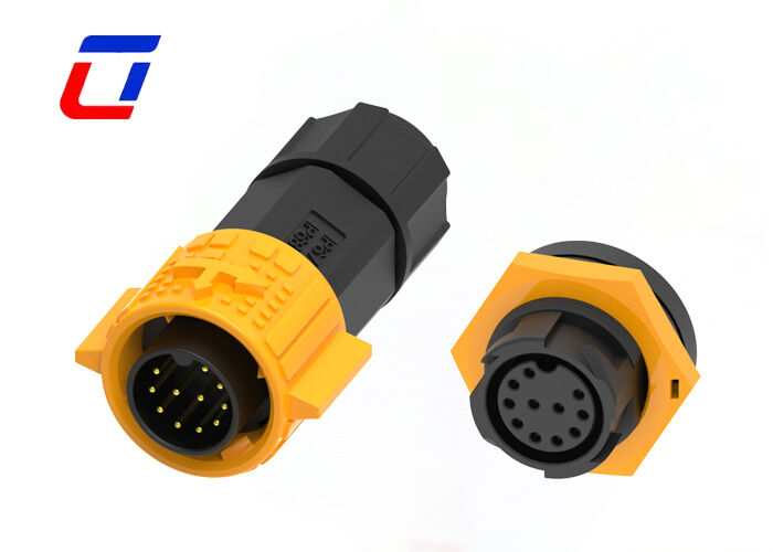 M19 11Pin IP67 Panel Mount Connector Push Pull Industrial Plug Socket For Data
