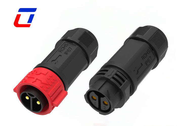 M25 IP67 Connector 2 Pin 50A PA66 Wire To Wire Quick Lock Connectors For Power