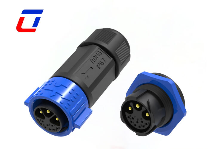 M25 Waterproof Connector Wire To Board 3+9 Pin Data Power Connector PA66 Outdoor