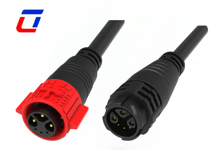 15A+5A PA66 Wire To Wire Connector 3+3 Pin M19 IP67 Wire Quick Disconnect