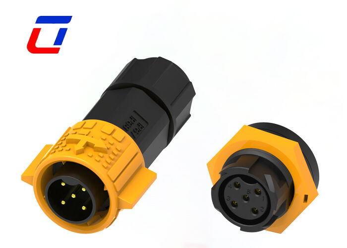 5 Pin Electrical Male Female Connectors M19 High Current Wire To Board Connector