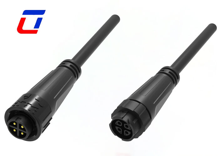 M16 4 Pin 300V Waterproof Power Connector Plastic Cable To Cable Connectors