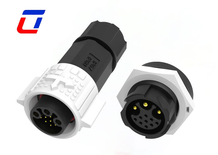 M19 Waterproof 12 Pin Connector 3+9 Multi Pin PA66 Industrial Circular Connector