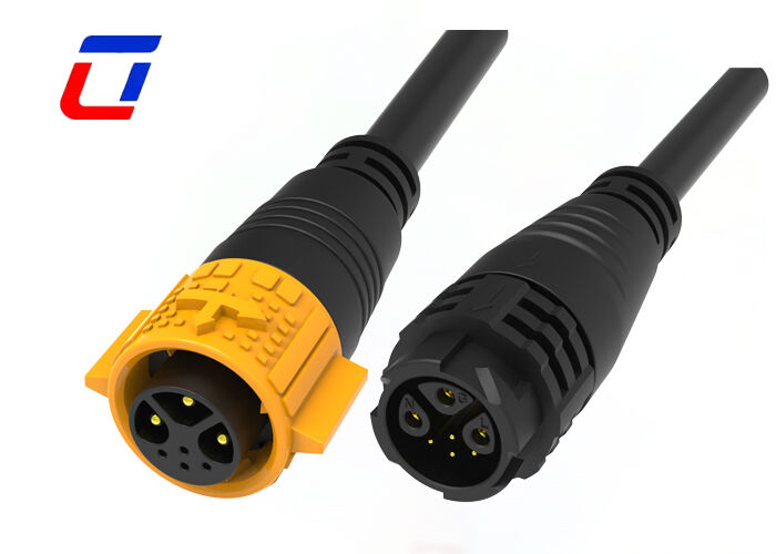 M19 Wire To Wire Connector Types Outdoor 3+4 Pin Waterproof Connector Growth Lights