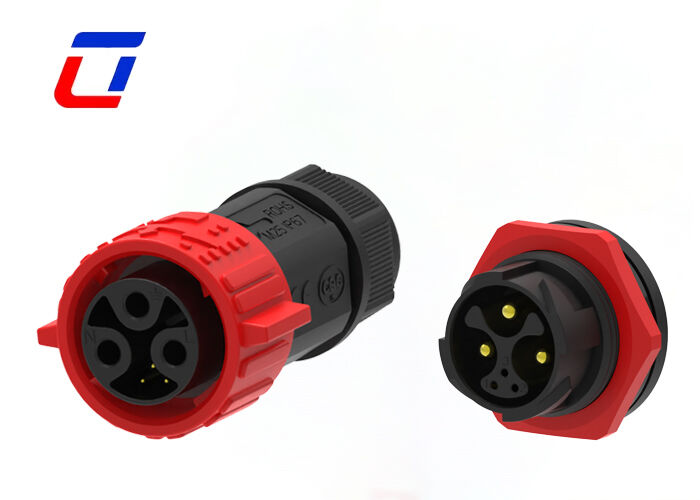 M25 3+3 Pin Led Connector Quick Lock Wire Splice Connector Waterproof IP67