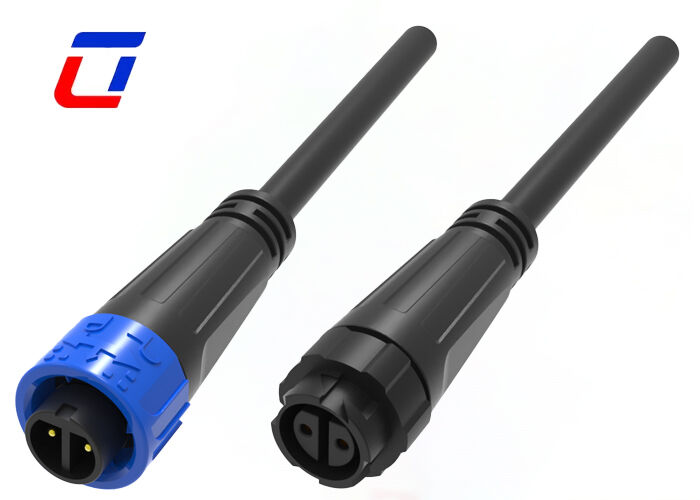 M16 10A IP67 2 Pin Waterproof Connector Electrical Outdoor Male Female Connector