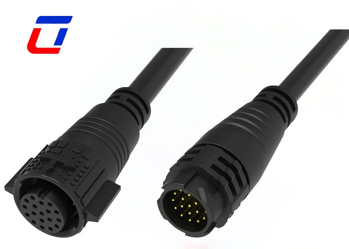 300V Low Voltage Waterproof Quick Connect Wire Connectors M19 18 Pin Data Connector