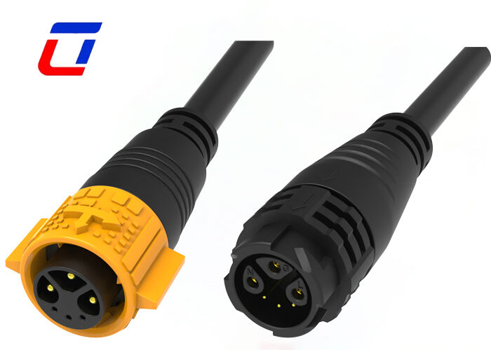 Inline Waterproof Connector M19 IP67 Waterproof 3+3 Multi Pin Cable To Cable Connector