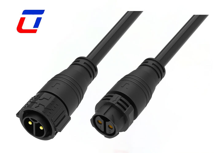 50A M25 2 Pin Watertight Electrical Connectors Push Locking IP67 Male Female Connector