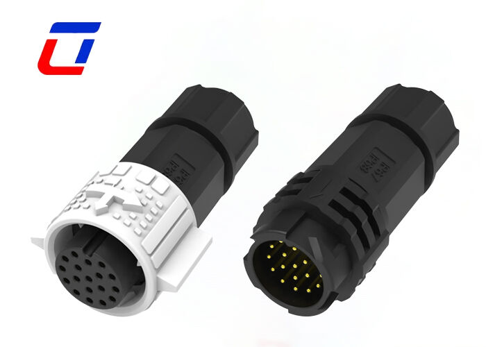 M19 Cable Data Connector 18 Pin Quick Release IP67 Waterproof 300 Volt Connectors