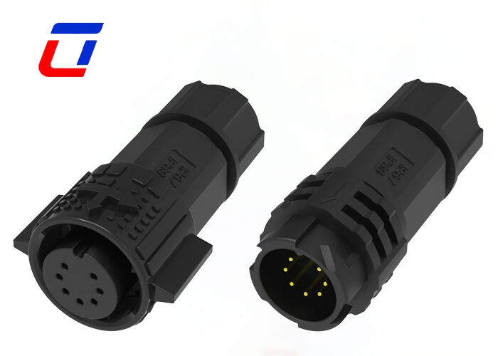 CE Certified M19 300V Outdoor Lighting Connectors Circular 7 Pin Waterproof Connector