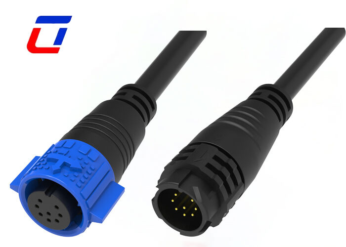 300V M19 8 Pin Data Connector Quick Lock Automotive Waterproof Wire Connectors
