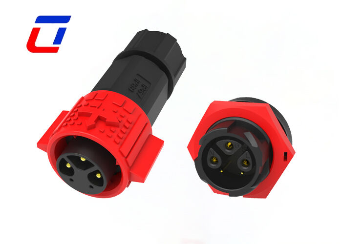 PA66 3+2 Pin M19 Wire To Board Connector Types Electrical Power Signal Connector