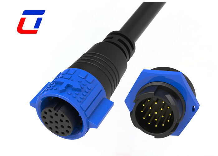 M19 IP67 18 Pin Cable Connector Outdoor Waterproof Quick Connector To Communications Equipment