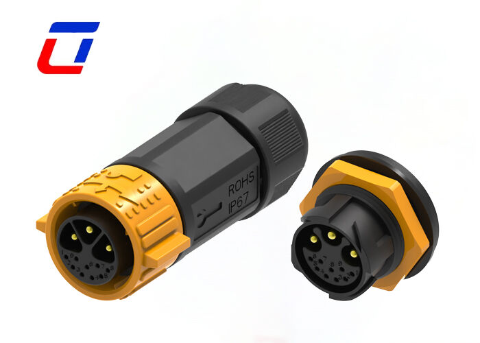 3+9 Pin M25 15+5A Circular Panel Mount Connector Outdoor Waterproof Connector Factories