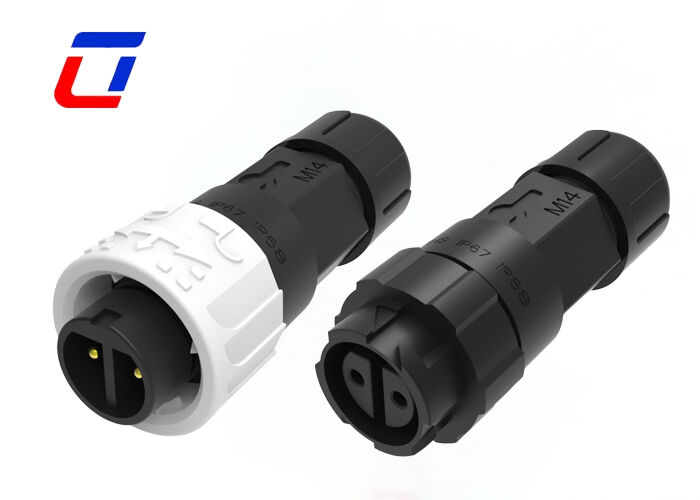 IP67 M16 10A 2 Pin Waterproof Connectors ODM Push Lock Circular Wire Power Connector