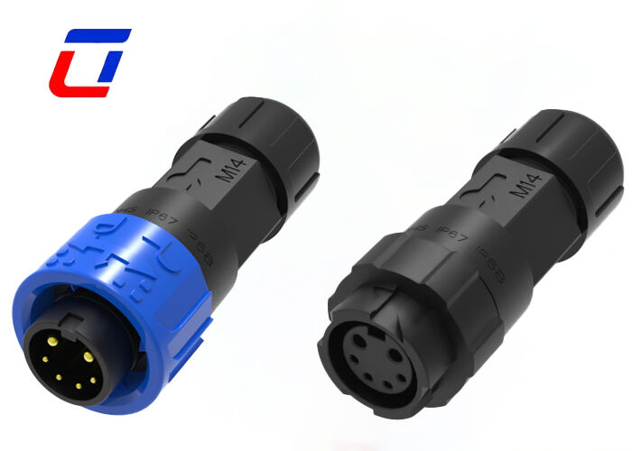 M16 2+4 Pin Plastic Circular Connector 300V Waterproof Outdoor Electrical Signal Connectors