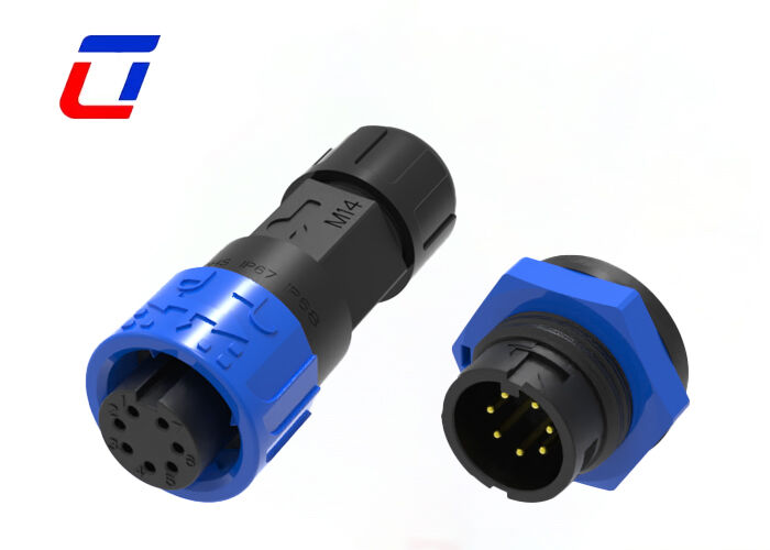 Low Voltage 300V M16 7 Pin Data Quick Connector IP67 Waterproof Male Female Connector China