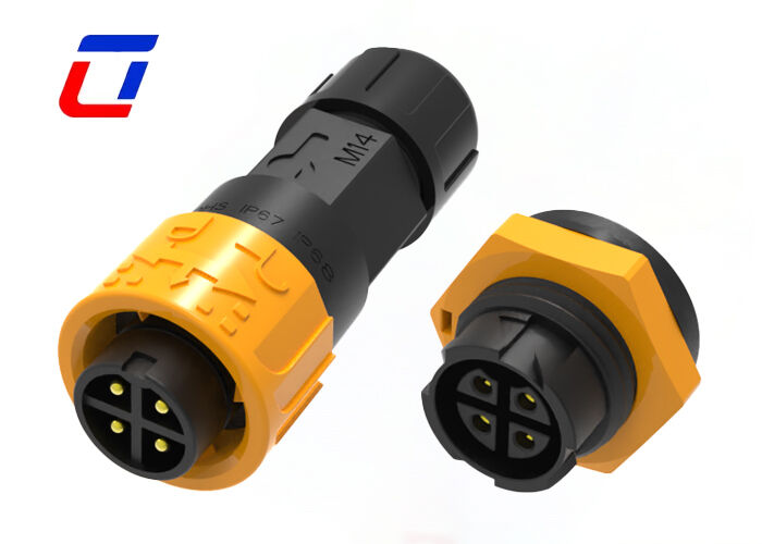 10A M16 4 Pin IP67 Power Connector 300V Male To Female Waterproof Quick Connector