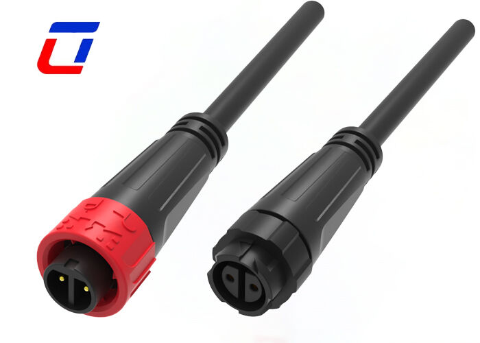 10A M16 2 Pin IP67 Waterproof Power Connector Plastic PA66 DC Male Female Connector