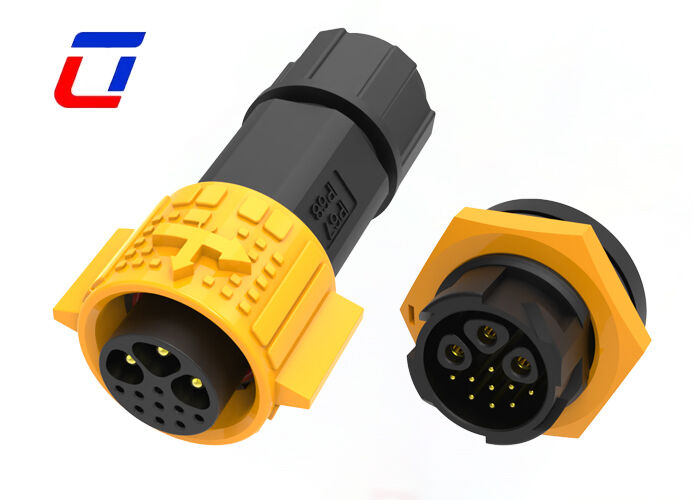 M19 Aging Resistant IP67 Circular Waterproof Connector 300V 3+9 Pin Quick Release