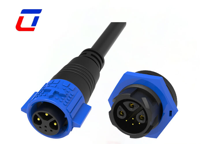 15A+5A M19 3+4 Pin IP67 Connectors 300V Waterproof Power Signal Wire Connector