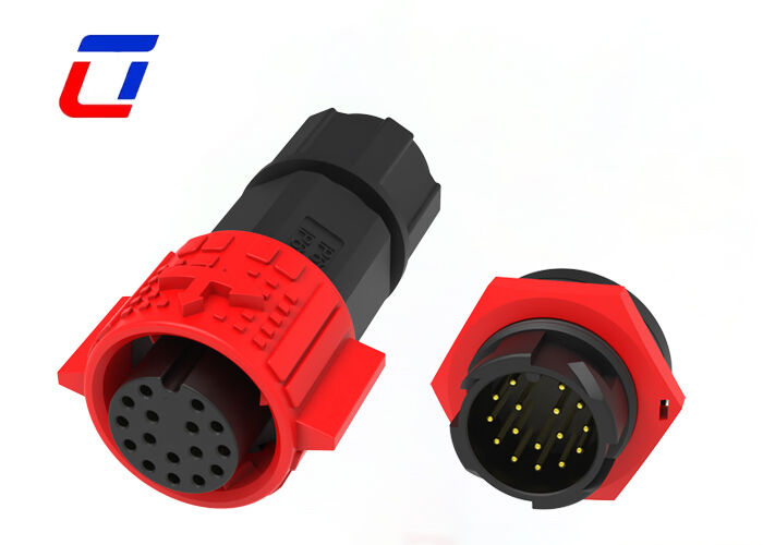 300V M19 Waterproof Outdoor Data Connectors 5A 16 Pin Male Female Quick Connector