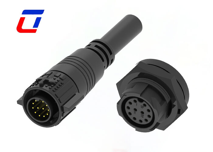 ODM 12 Pin 300V Quick Disconnect Wire Connectors M19 Brass Gold-Plated Signal Connector