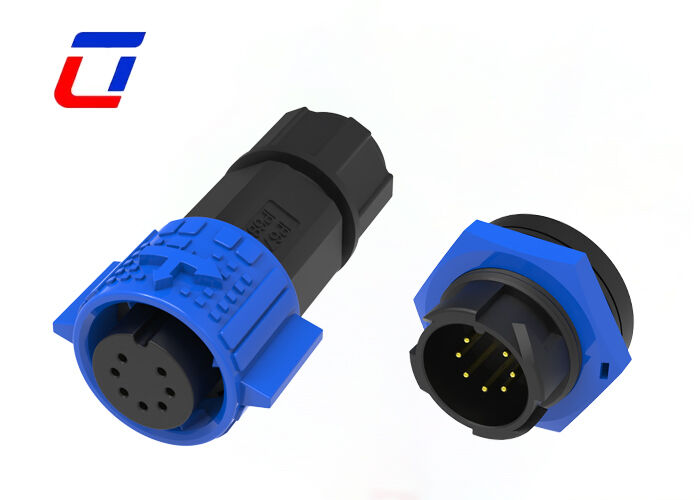 300V 5A 7 Pin Waterproof Connector M19 Plastic Male Female Data Wire To Board Connector