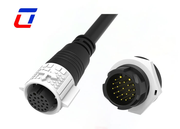 IP67 M19 Waterproof Quick Disconnect Wire To Board connectors 2+20 Pin For Power And Signal