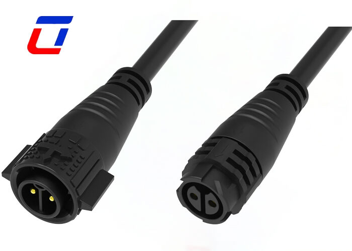 2 Pin Power M19 Male Female Connectors 20A Waterproof Molded Cable Connector