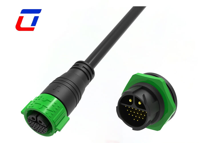 2+20 Pin M25 20A+5A Power Signal Connector IP67 Multi Pin Waterproof Connector Types