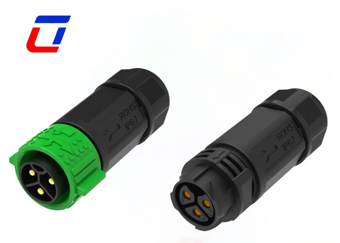 50A PA66 3 Pin Waterproof Circular Connector M25 600V IP67 Power Quick Connectors