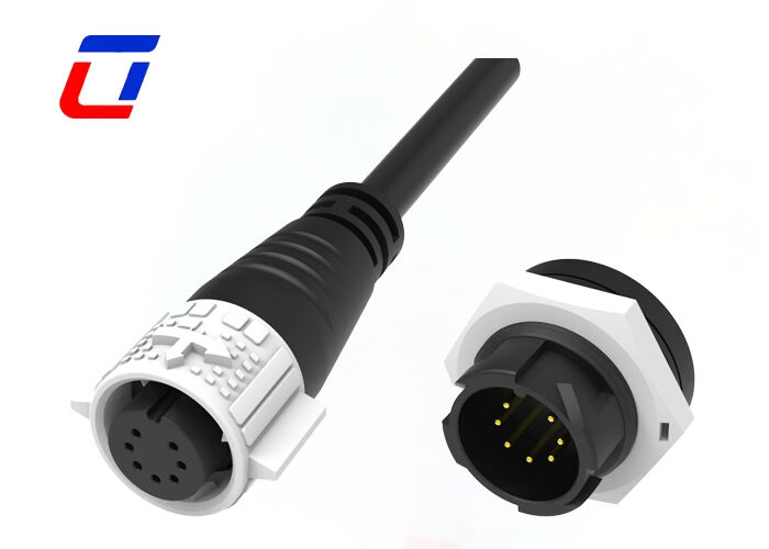 High-Temperature Resistant Plastic 300V Waterproof Molded Wire Connectors Data Connector M19