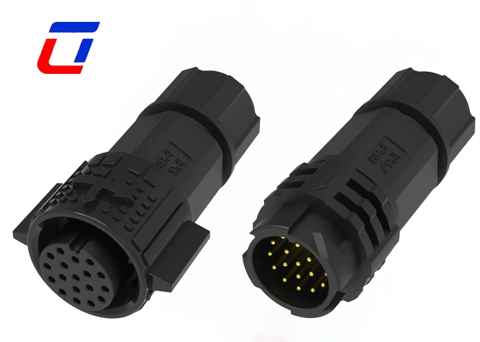 M19 18-Pin Waterproof Connector - Quick Lock Data Transmission