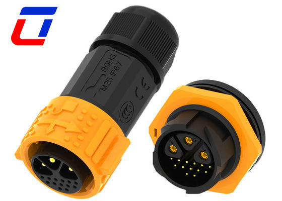 High Current Rated 30A 16 Pin Male Female Connector Multi Pin IP67 Waterproof
