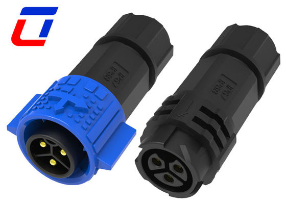 Waterproof Circular Wire To Wire Connector 3 Pin LED Connector 20 Amp 300V