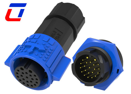 M19 Push Lock 2+20 Pin Waterproof Plug Socket Water Tight Electrical Connector