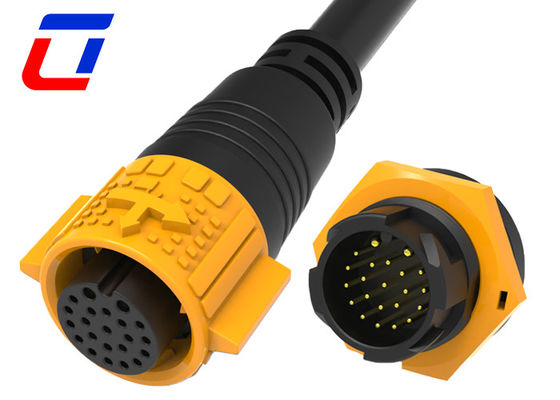 Multi Pin 2+20 Waterproof Plug Socket Cable Connector 2 Pin Push Lock Quick Release