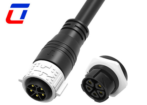 5 Pin Male Cable Waterproof Plug Socket 16 Gauge Waterproof Wire Connectors
