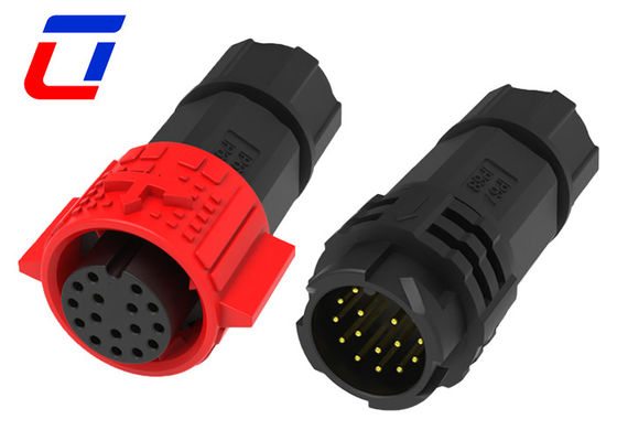 IP67 M19 Outdoor 16 Pin Round Cable Connectors Male Female Waterproof