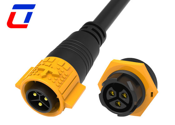 Push Lock 20A 3 Core Waterproof Cable Connector M19 Male Female 3 Pin